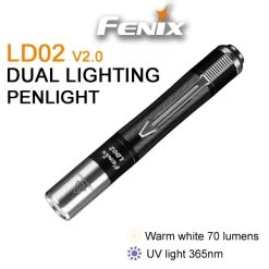 Fenix LD02 V.2 Flashlight With Neutral White And UV LED