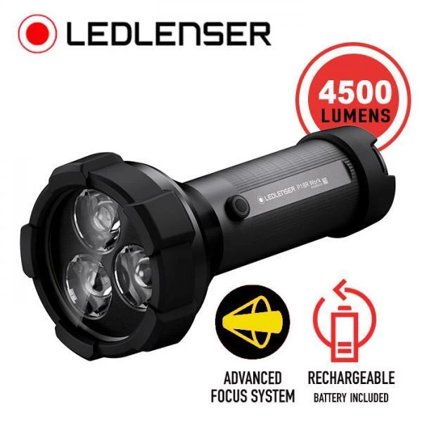 LEDLenser P18R Work Rechargeable Flashlight | 4500 Lumens
