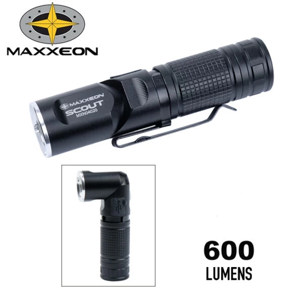 Maxxeon SearchPoint Scout Swivel Head Flashlight | 600 Lumens