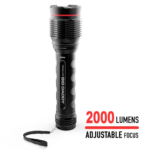 Nebo Redline Big Daddy Flashlight | 2,000 Lumens | Adjustable Focus