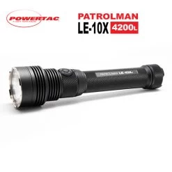 Powertac Patrolman LE-10X® Search Flashlight | 4200 Lumens